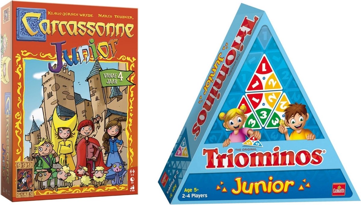 Spellenbundel - Bordspel - 2 Stuks - Carcassonne Junior & Triominos Junior