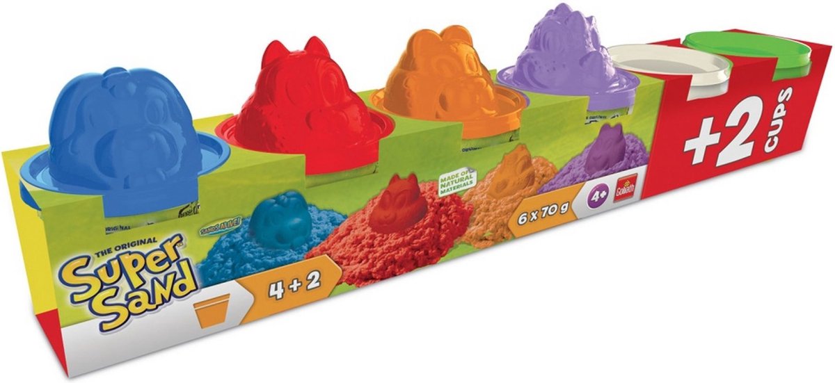 Super Sand set 6 x 70gr incl. 4 vormen