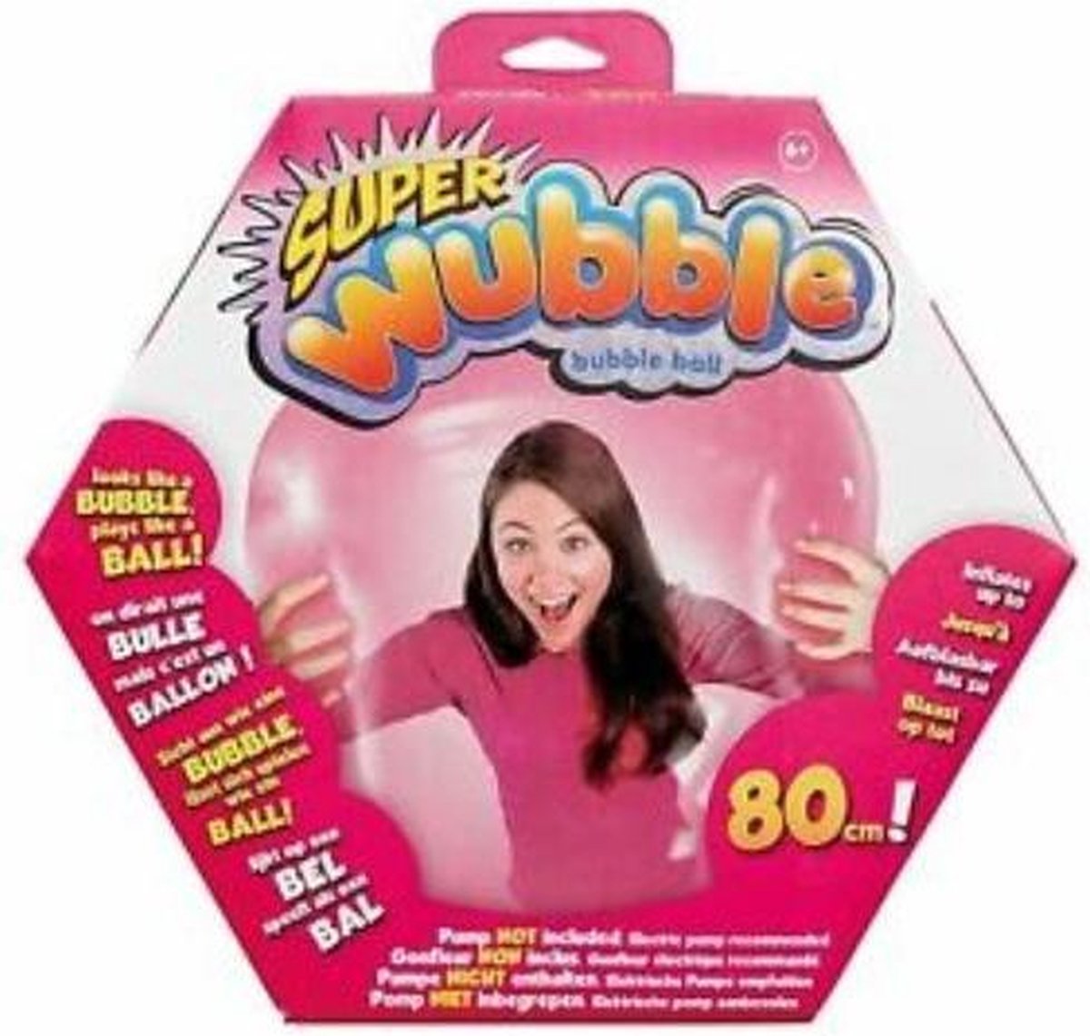 Super Wubble Bubble Ball 80cm Roze excl. pomp