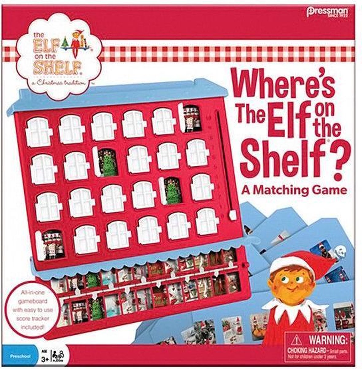 The Elf on the Shelf - Wheres the Elf on the shelf? A matching game- Engelstalig memory gezelschapsspel