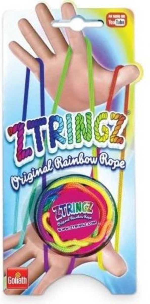 Ztringz - Figuren Maken Met Touw - Touwfiguren - Elastieken Met Je Handen - Handig Knopen - Trucs Met Een Touwtje - Touwtjetrucs - String Trick - String Figure - Rainbow Touwtje - Fijne Motoriek - Vinger Elastiek - Goocheltruc