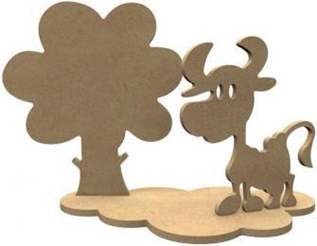 Gomille MDF Figuren Koe Set 24x19 cm