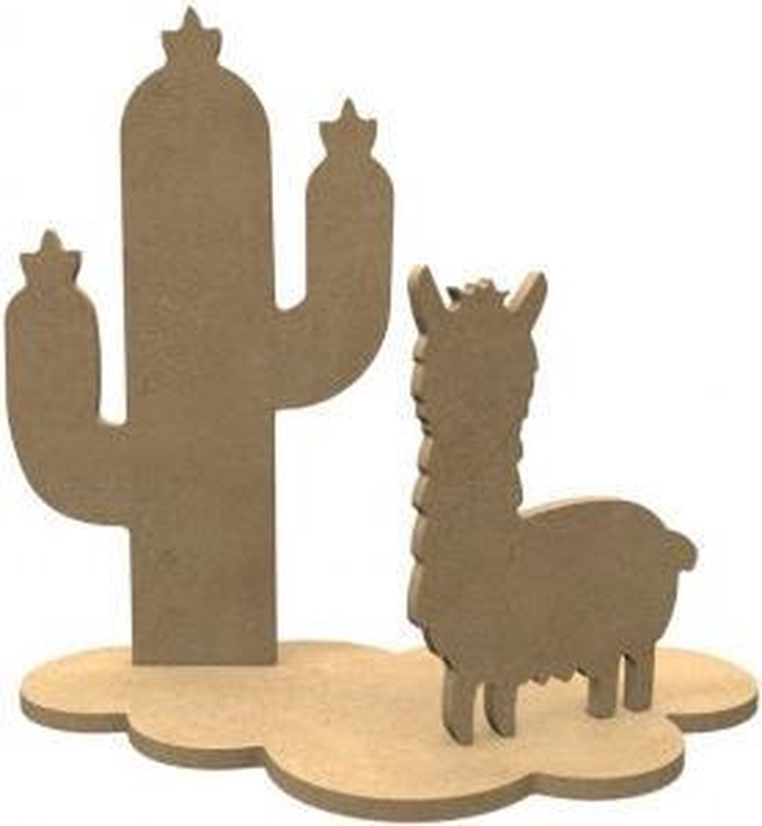 Gomille MDF Figuren Lama Set 24x22 cm