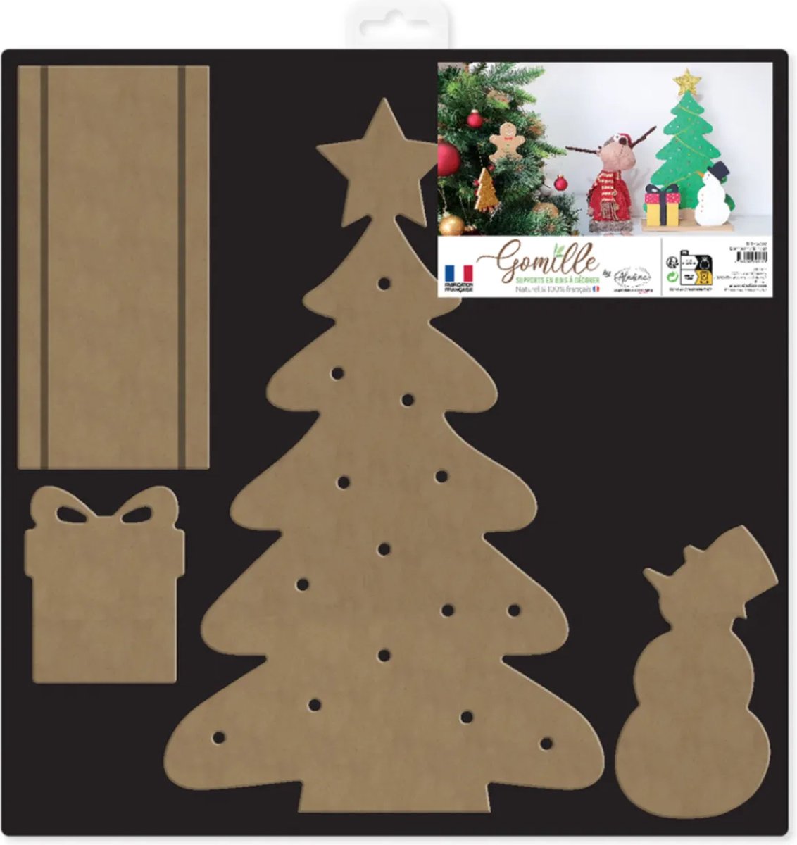 Gomille MDF Figuren Set Kerstboom