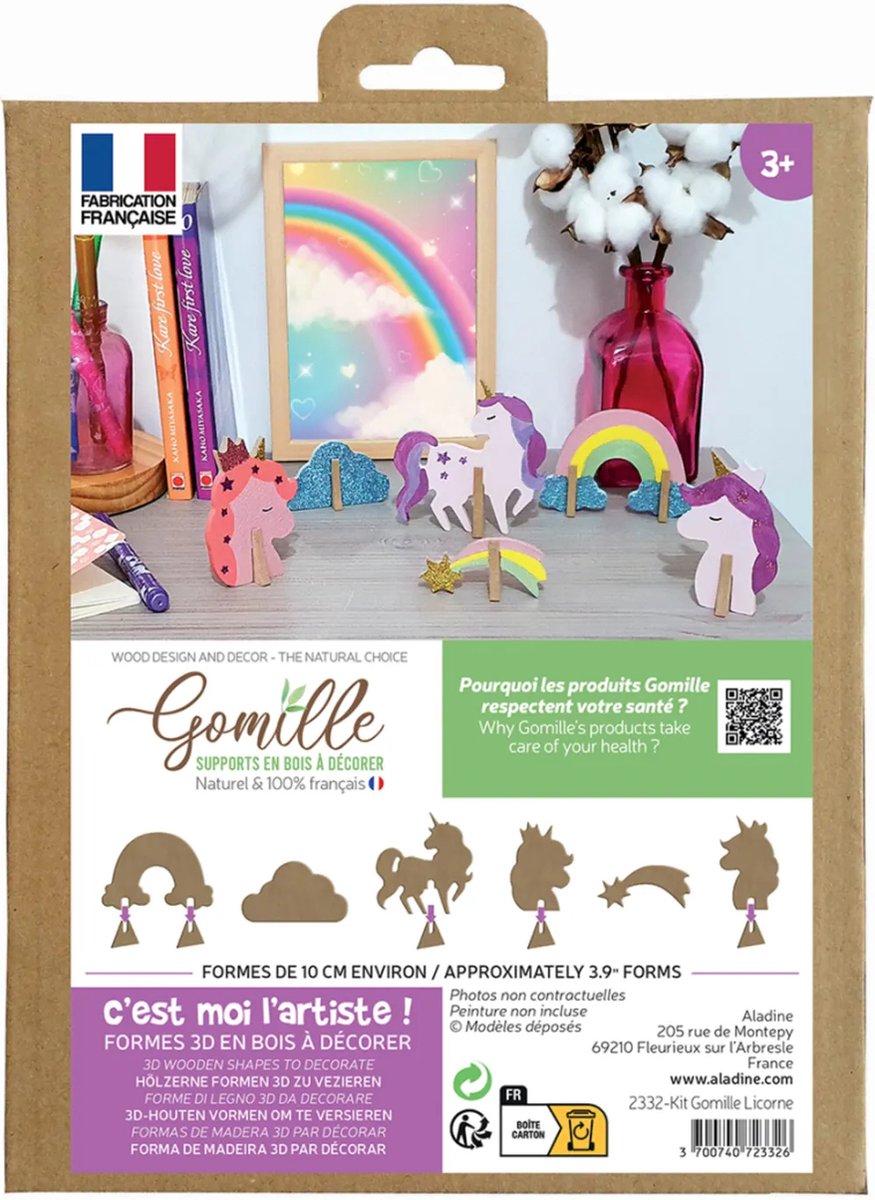 Gomille MDF Figuren Set Unicorn