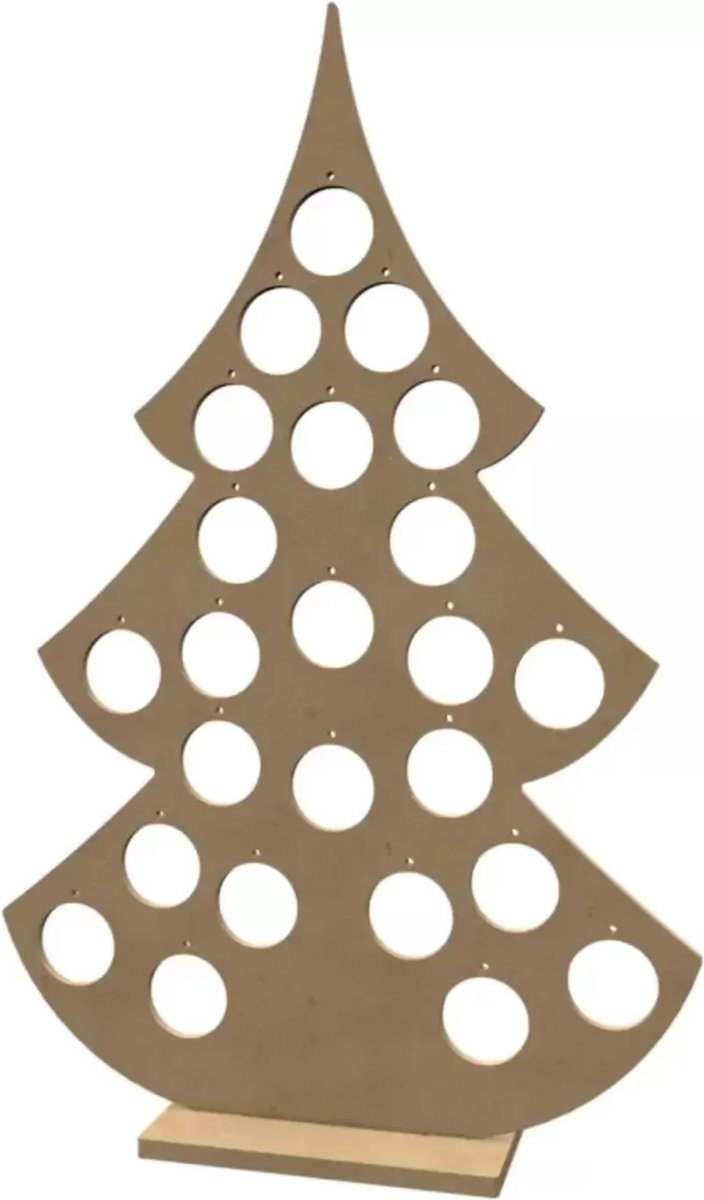 MDF Figuur Kerstboom Advent 58 cm