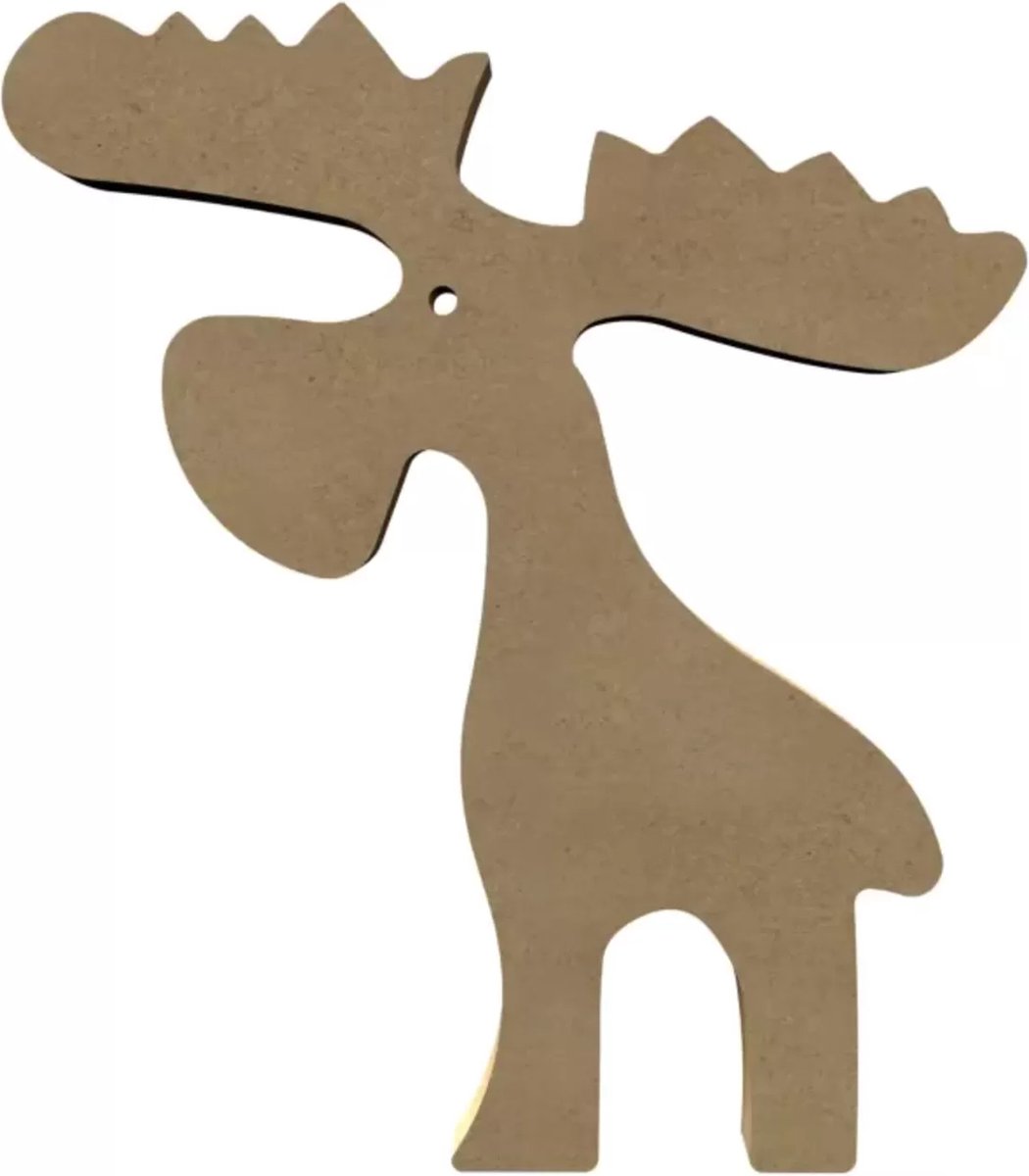 MDF Figuur Staande Eland 15 cm