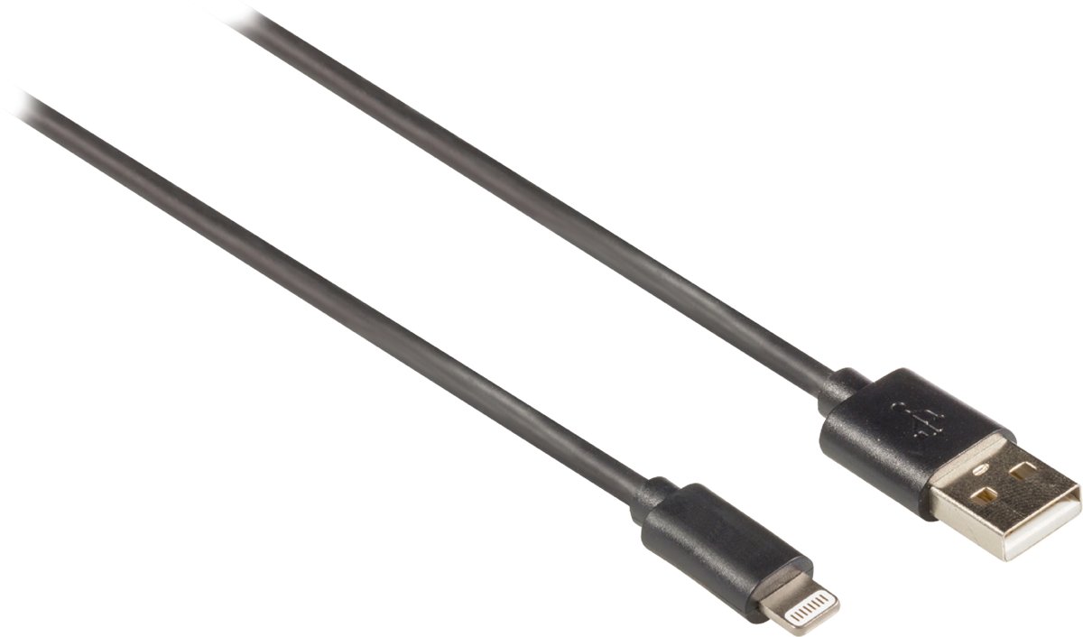 Goobay Lightning naar USB kabel - zwart - 0,50 meter