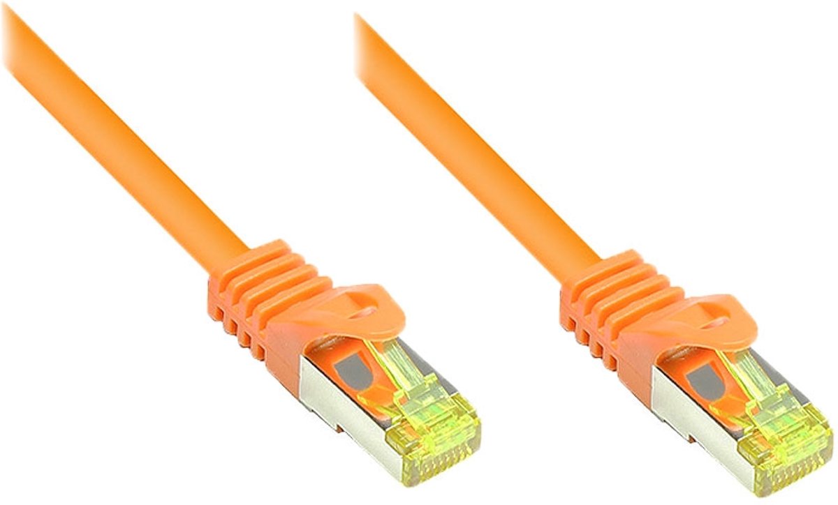 Alcasa 0.15m Cat7 RJ-45 0.15m Cat7 S/FTP (S-STP) Oranje netwerkkabel