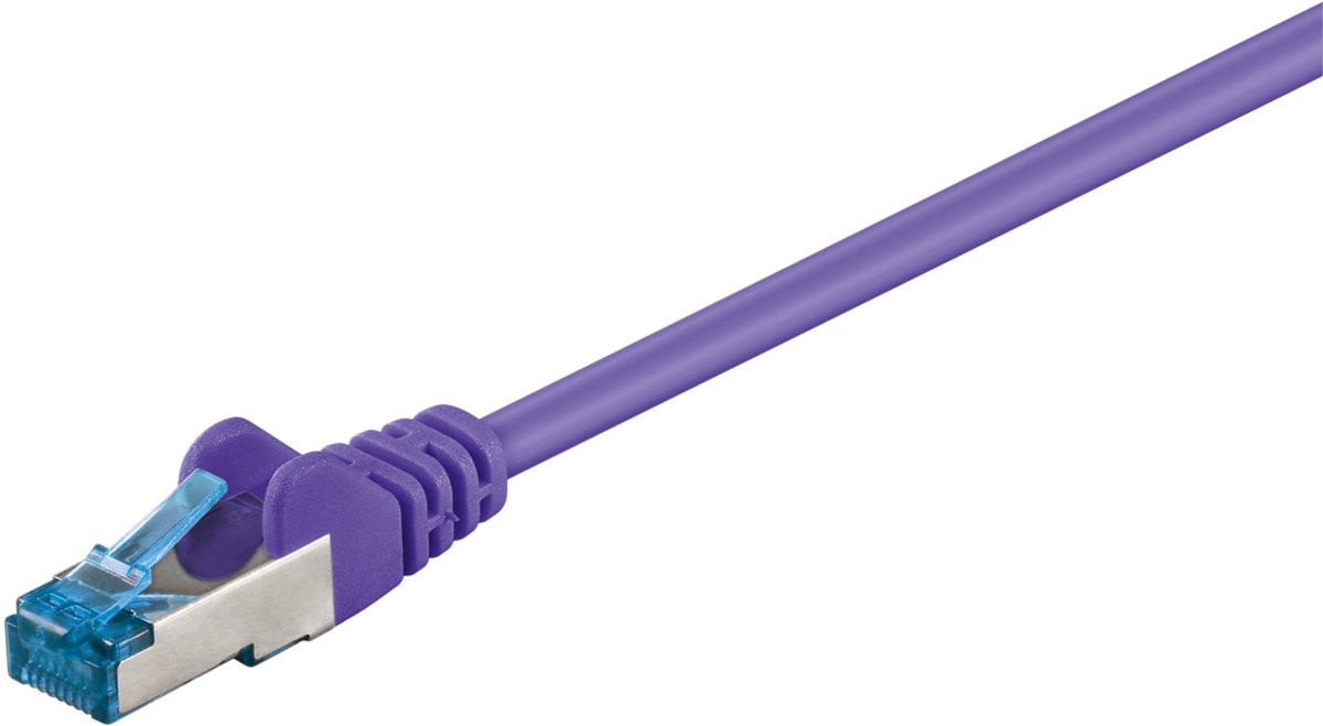 Alcasa Cat6a 1.5m netwerkkabel 1,5 m S/FTP (S-STP) Violet