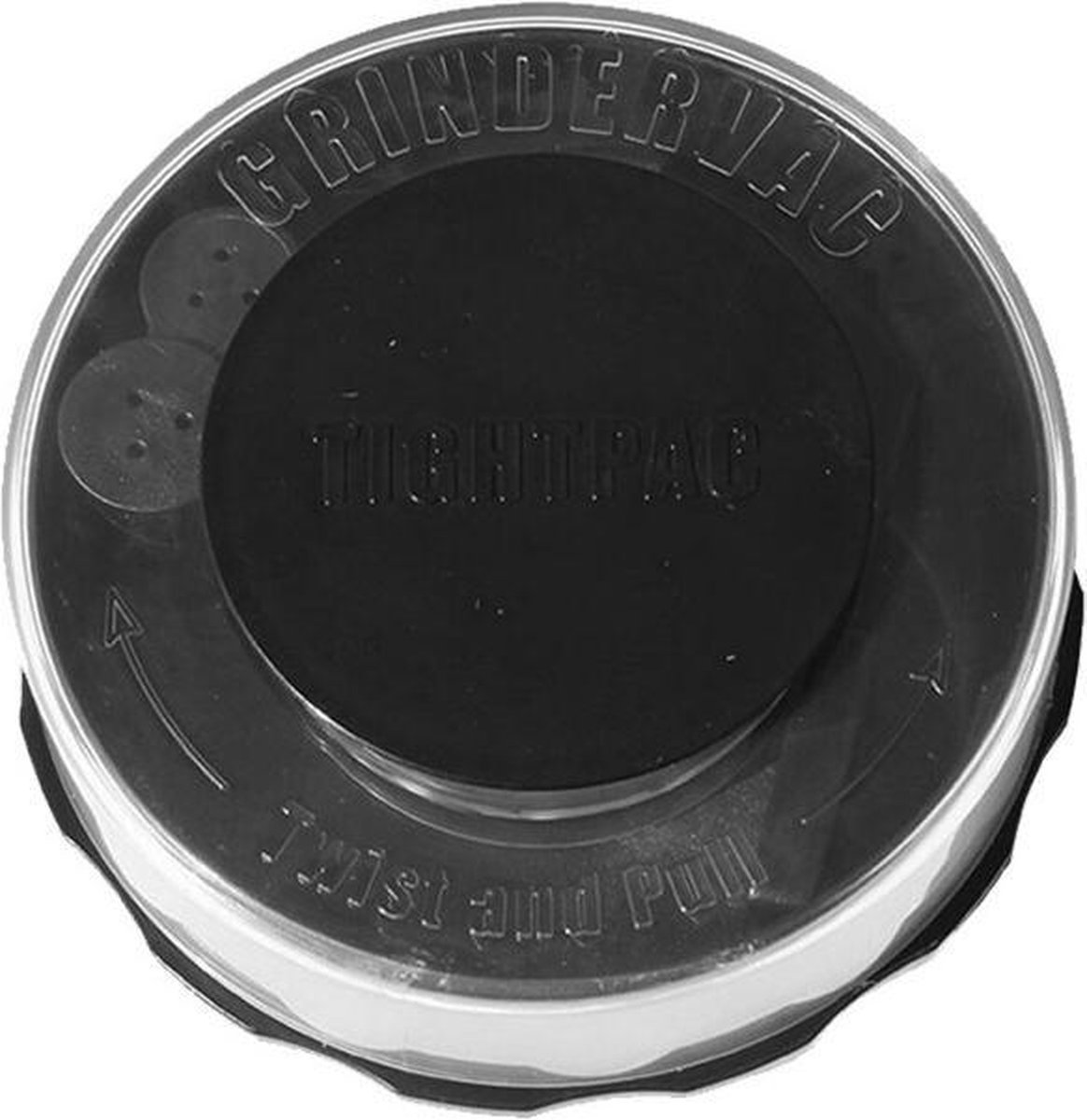 GrinderVac 7ml / 10gr. - Clear Cap/Black Body