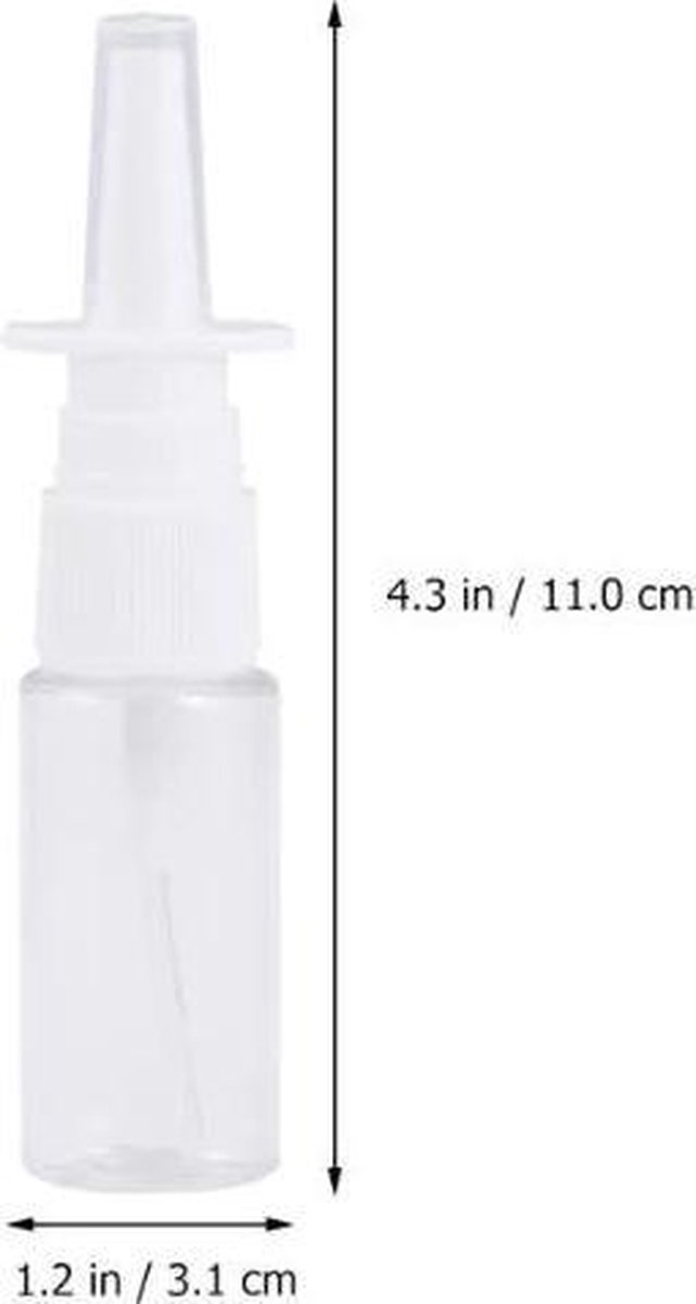 Leeg neusspray flesje 15 ml - 5 stuks