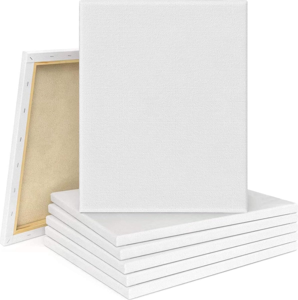   ® Hoogwaardige Set van 10 Witte Schildersdoeken voor Acryl- en Olieverf, 30 x 40 cm