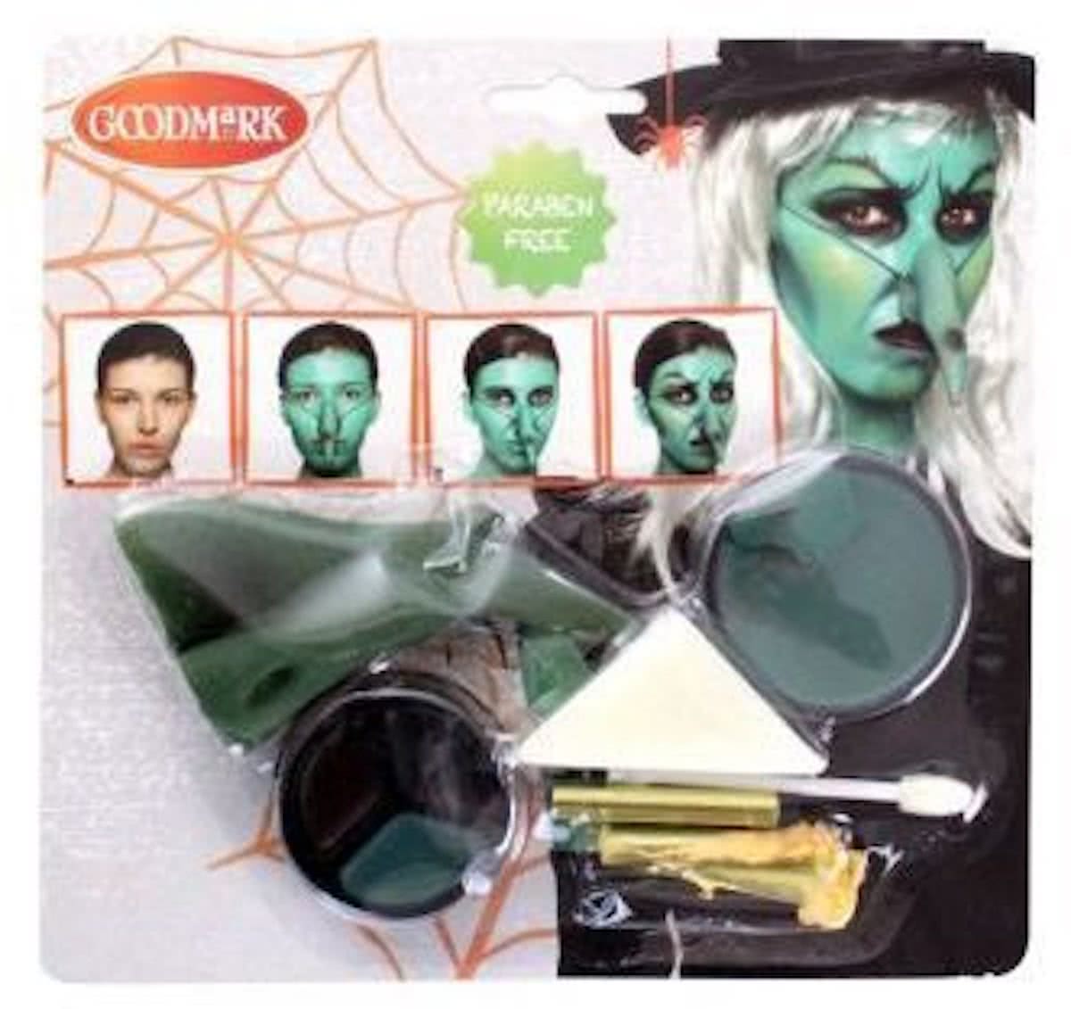 schminkset met neus heks Halloween