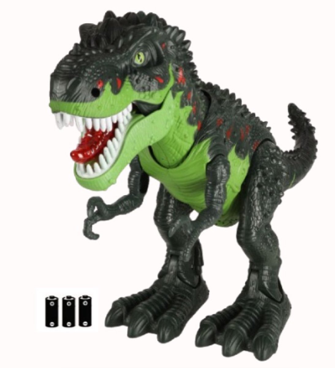   Dinosaurus Speelgoed T-Rex Robot Dino Lichtgevende Ogen en Mond Loopt Brult Schudt met zijn Kop - Licht en Geluid met Batterijen