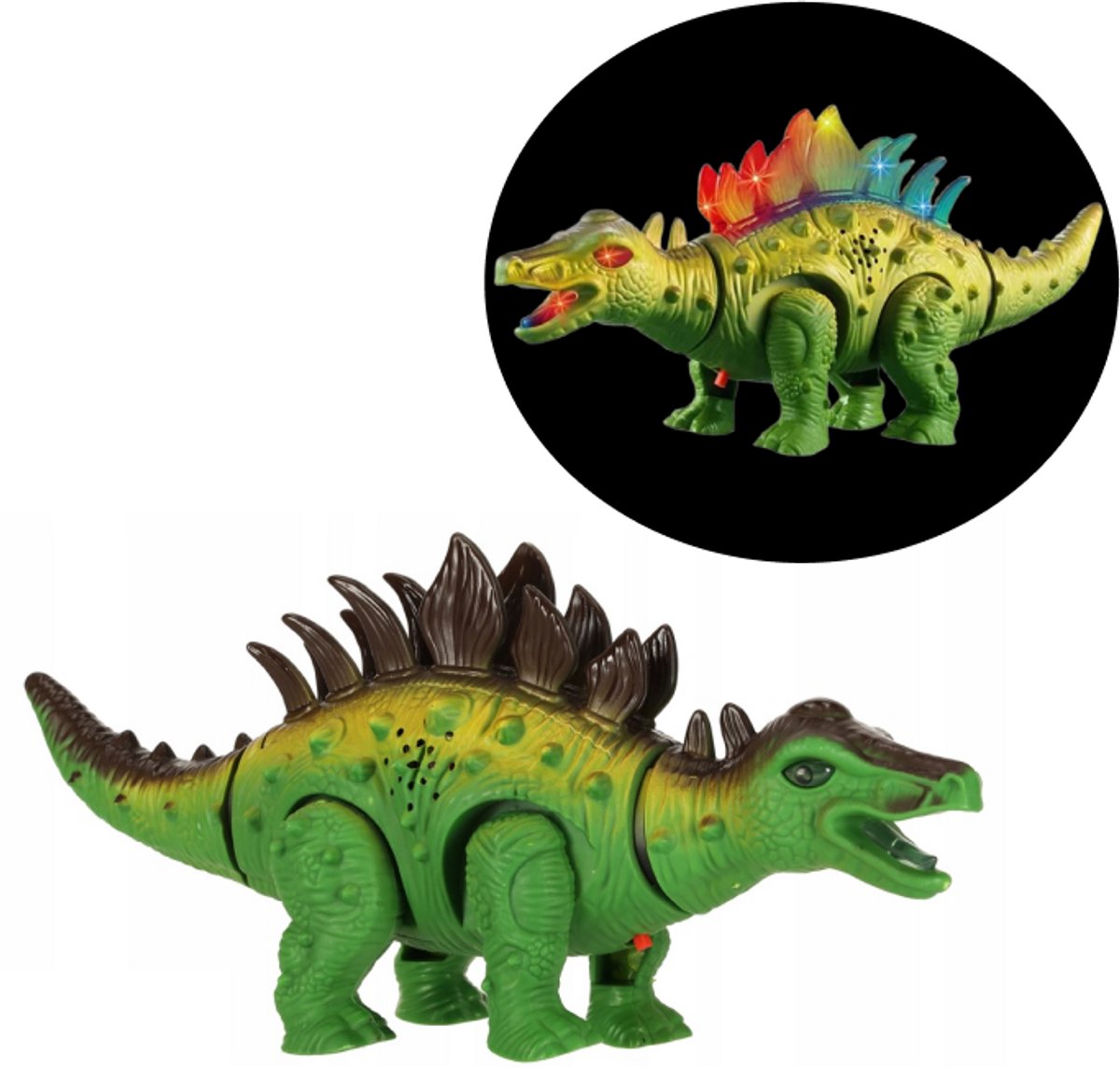   Lopende Dinosaurus Speelgoed Dino Robot met Licht en Geluid Stegosaurus