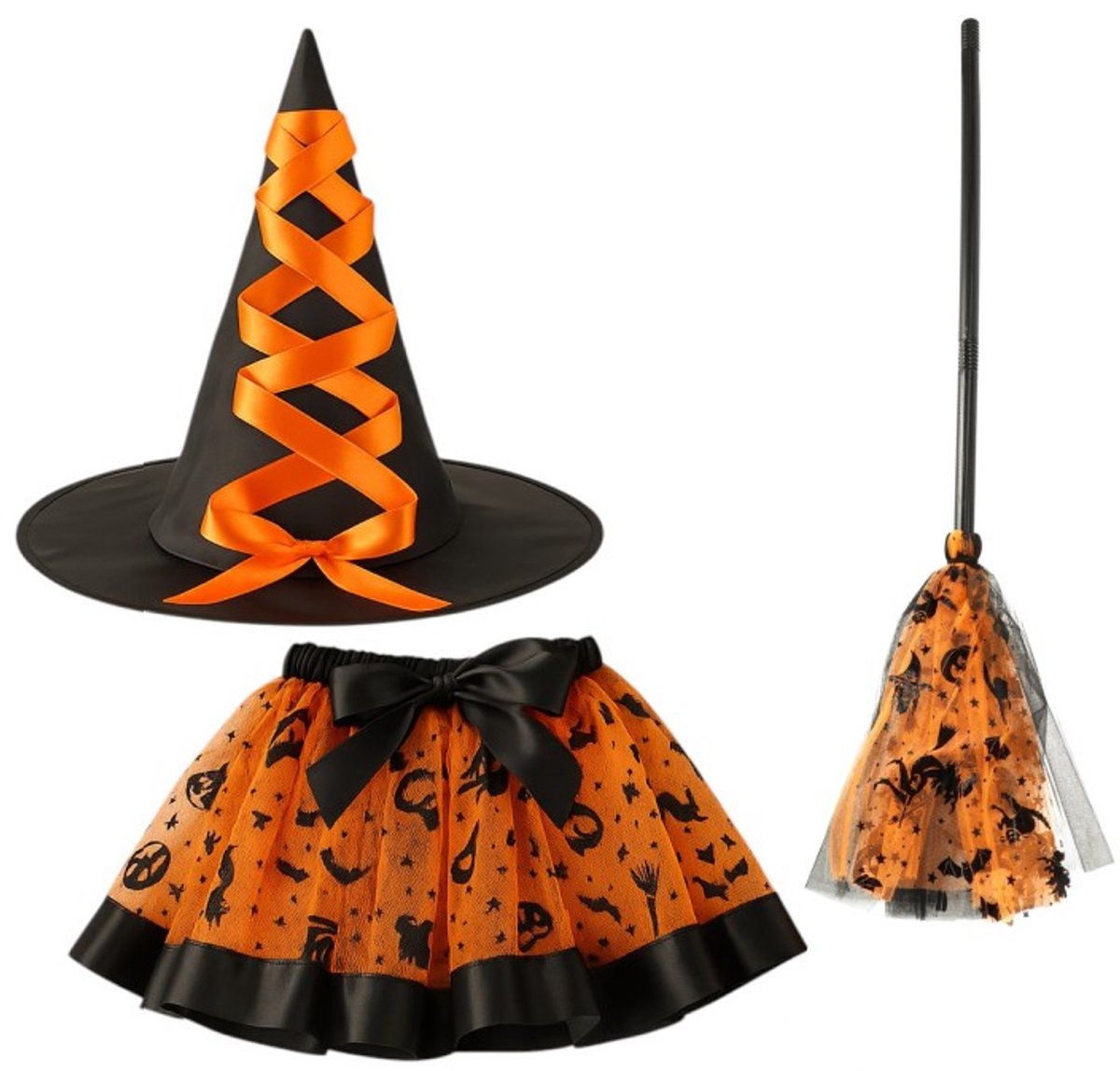 Goodz4All Verkleedkleding Carnavalskleding Halloween Kind Kostuum Heks - Heksenhoed - 3-8 jaar