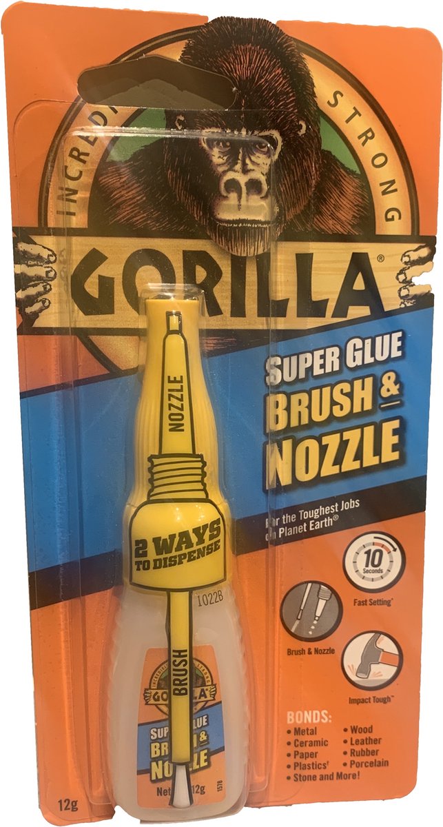 Super Glue Brush & Nozzle, secondelijm met zowel spuitmond als kwast