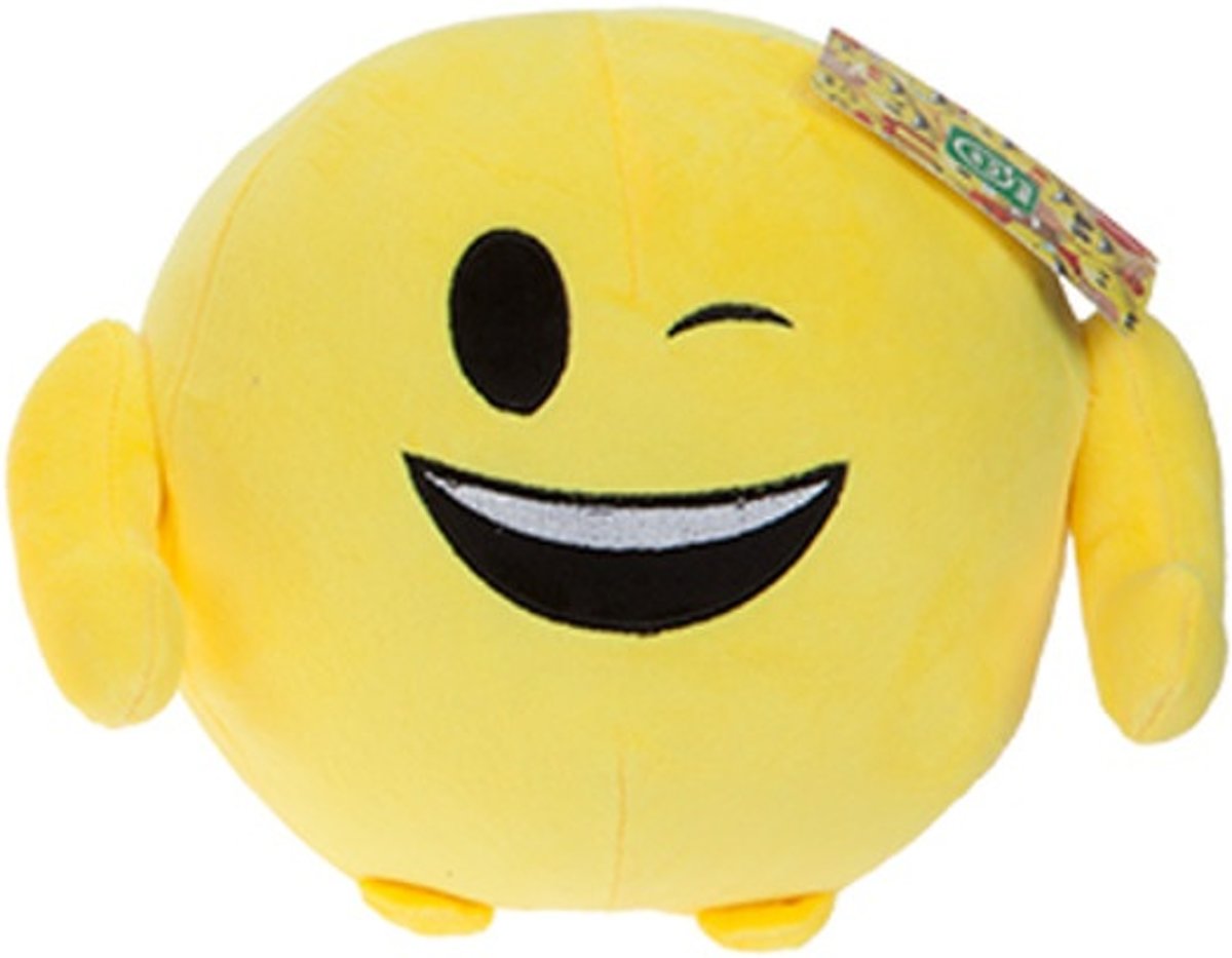 Gosh! Designs Knuffel Imoji Ball Knipoog 18 Cm Pluche Geel