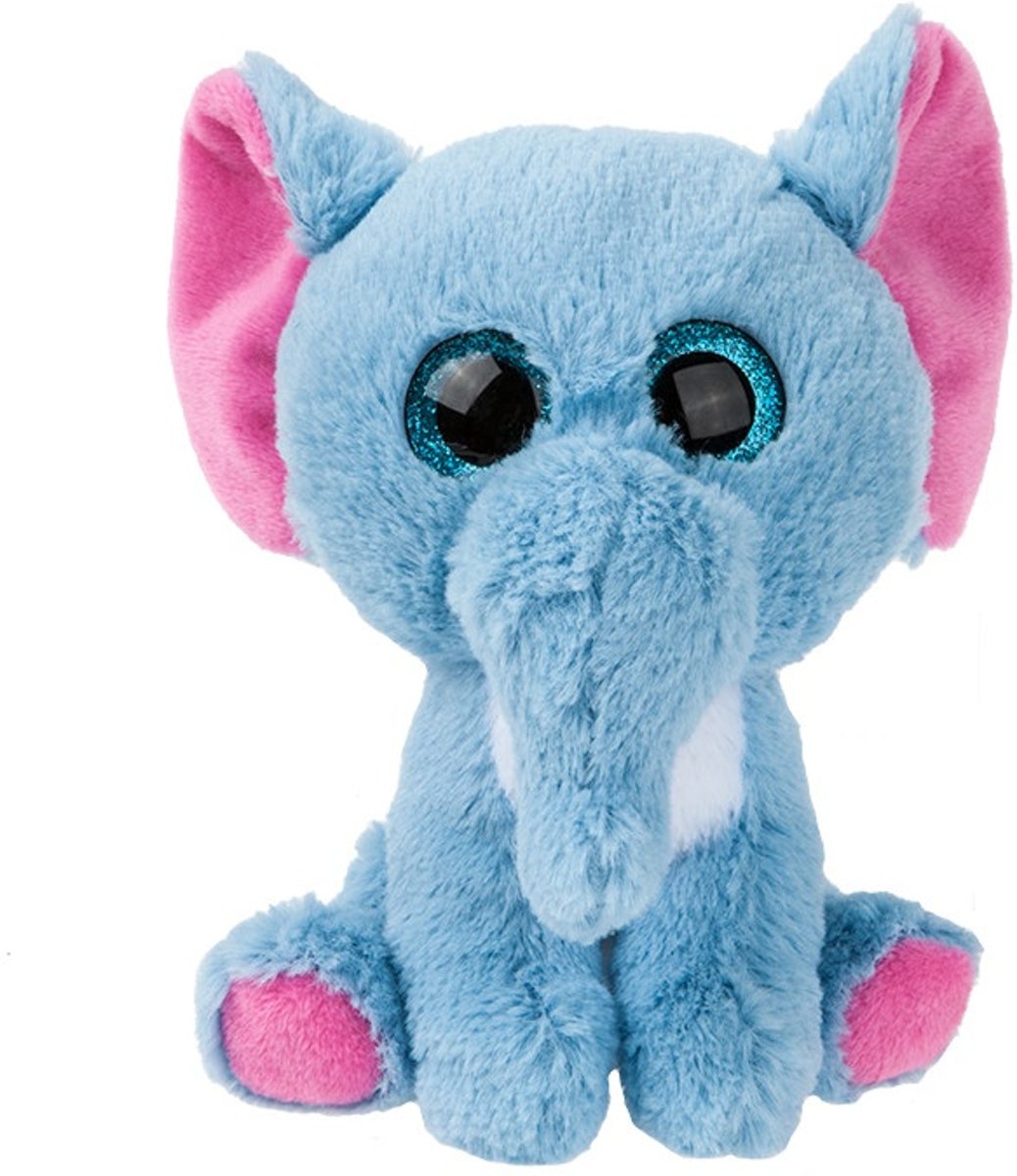 Gosh! Designs Pluchen Knuffel Olifant 16 Cm Blauw