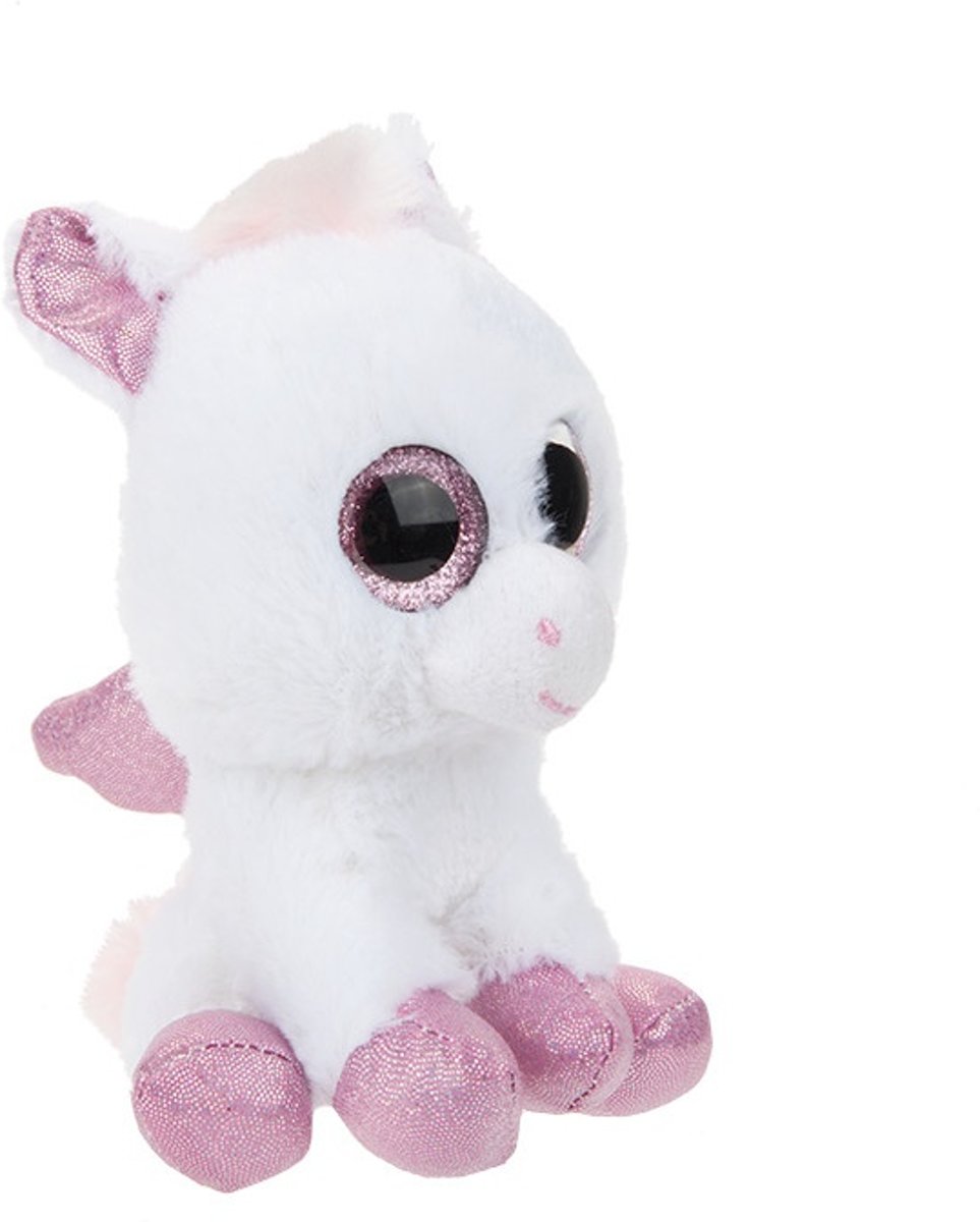 Gosh! Designs Pluchen Knuffel Pegasus 16 Cm Wit/roze