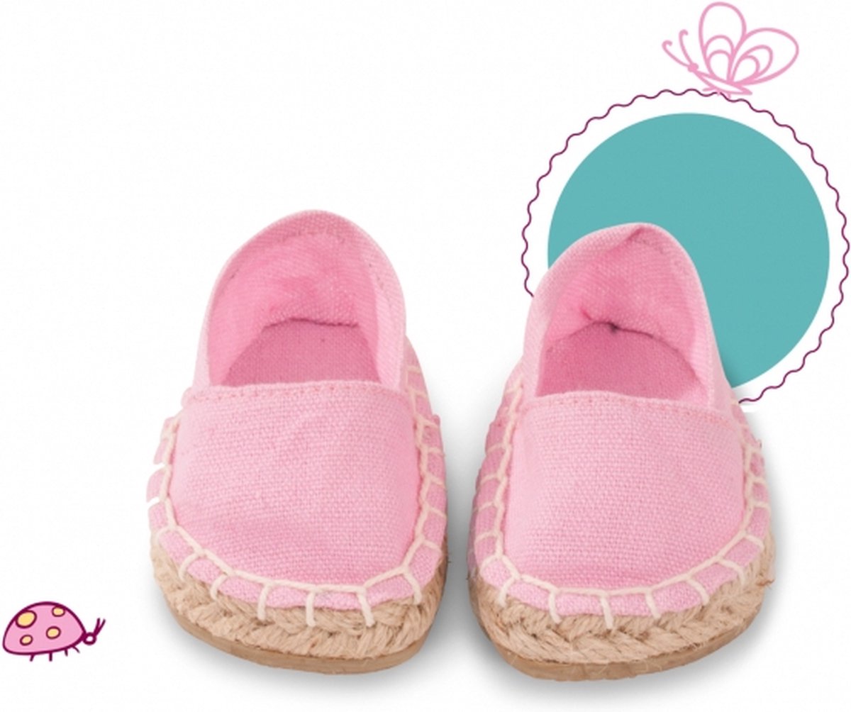 Götz poppenkleding espadrilles roze voor babypop van 42-46cm