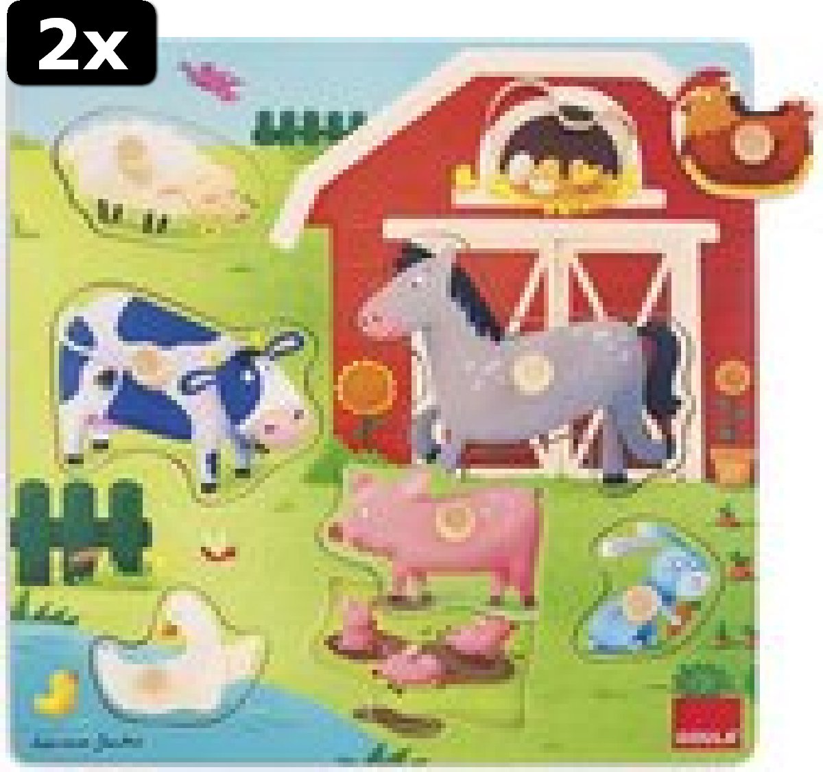 2x Goula Moeders & Babys Boerderij Puzzel