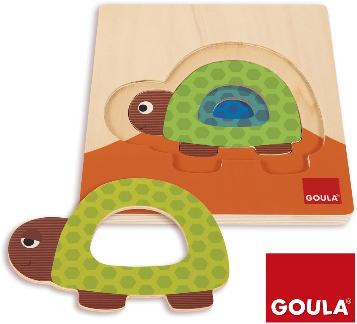 Goula Houten Schildpadden Kinderpuzzel