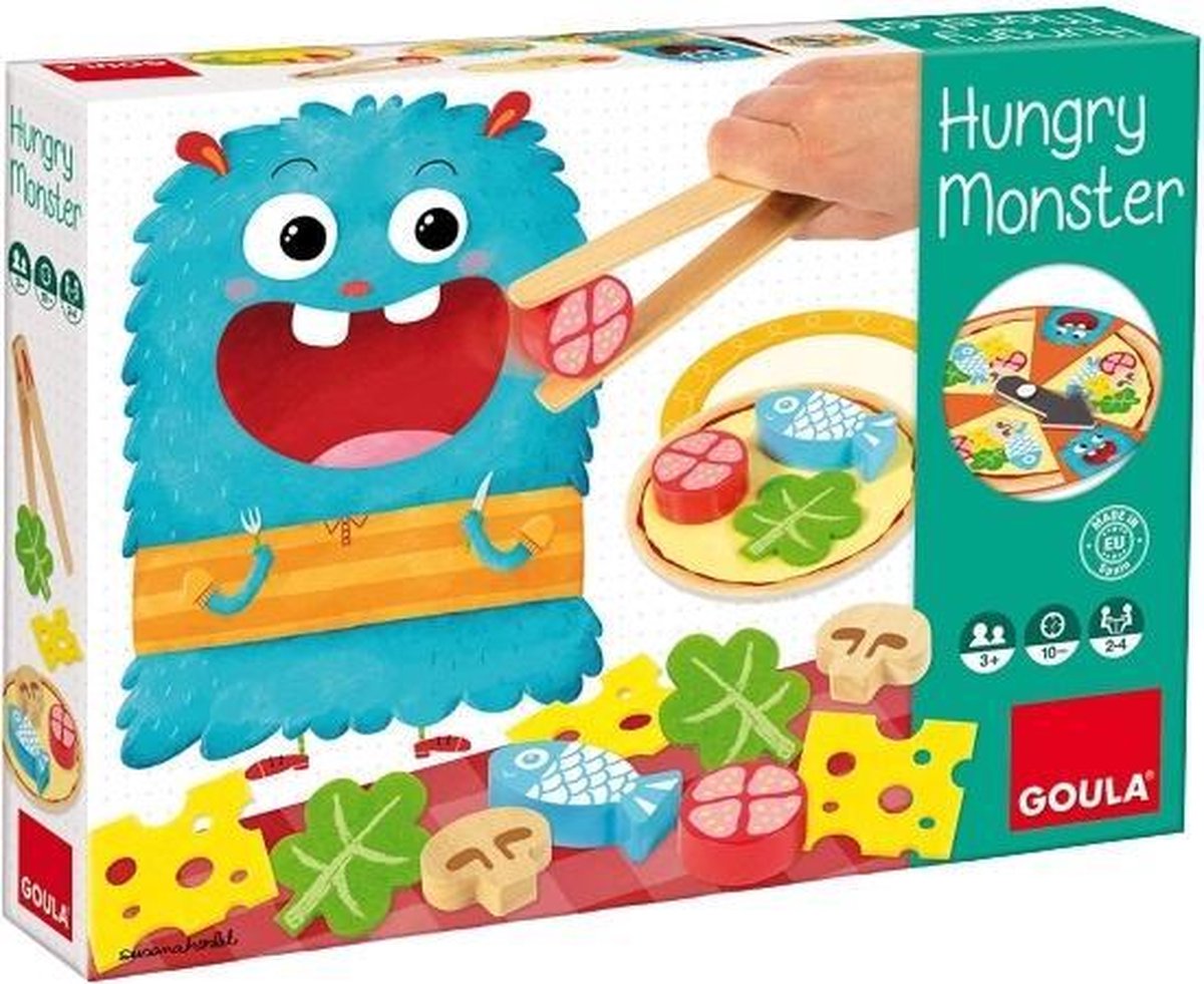 Goula Kinderspel Hungry Monster Junior Hout/vilt 27-delig