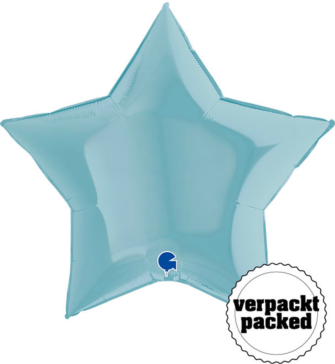 Folieballon - Grabo Pastel Blue Star - 90 cm