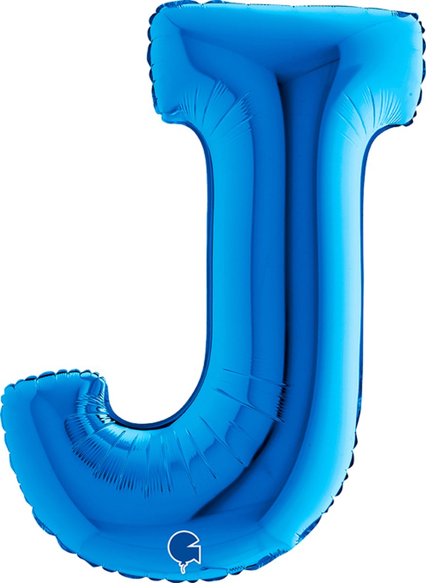 Folieballon 100cm letter J blauw