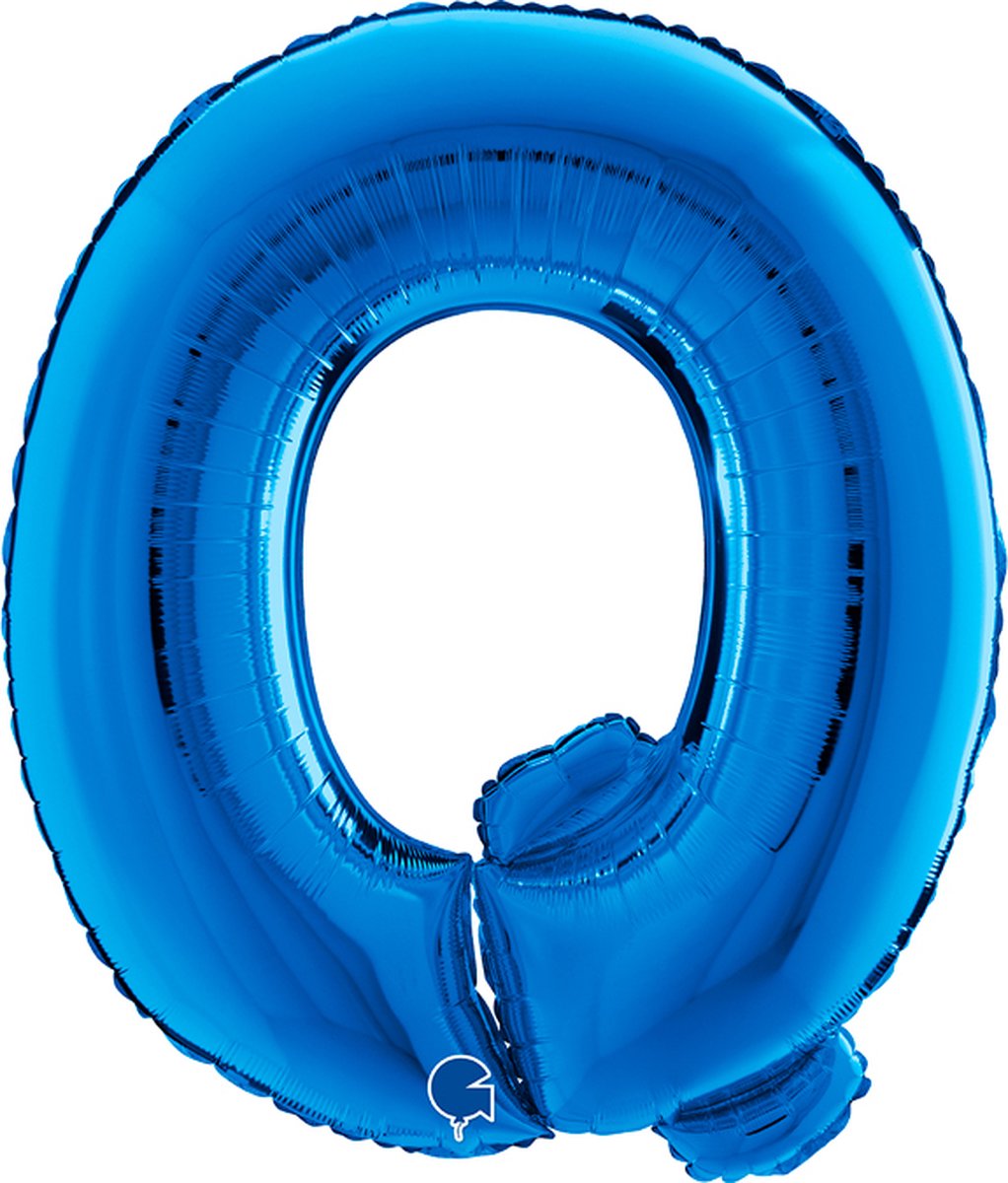 Folieballon 100cm letter Q blauw