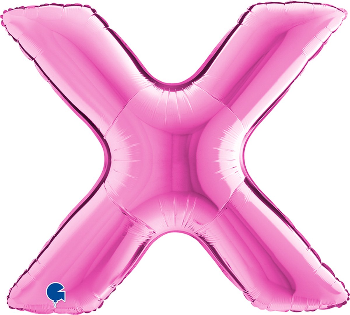 Folieballon 100cm letter X - fuchsia roze