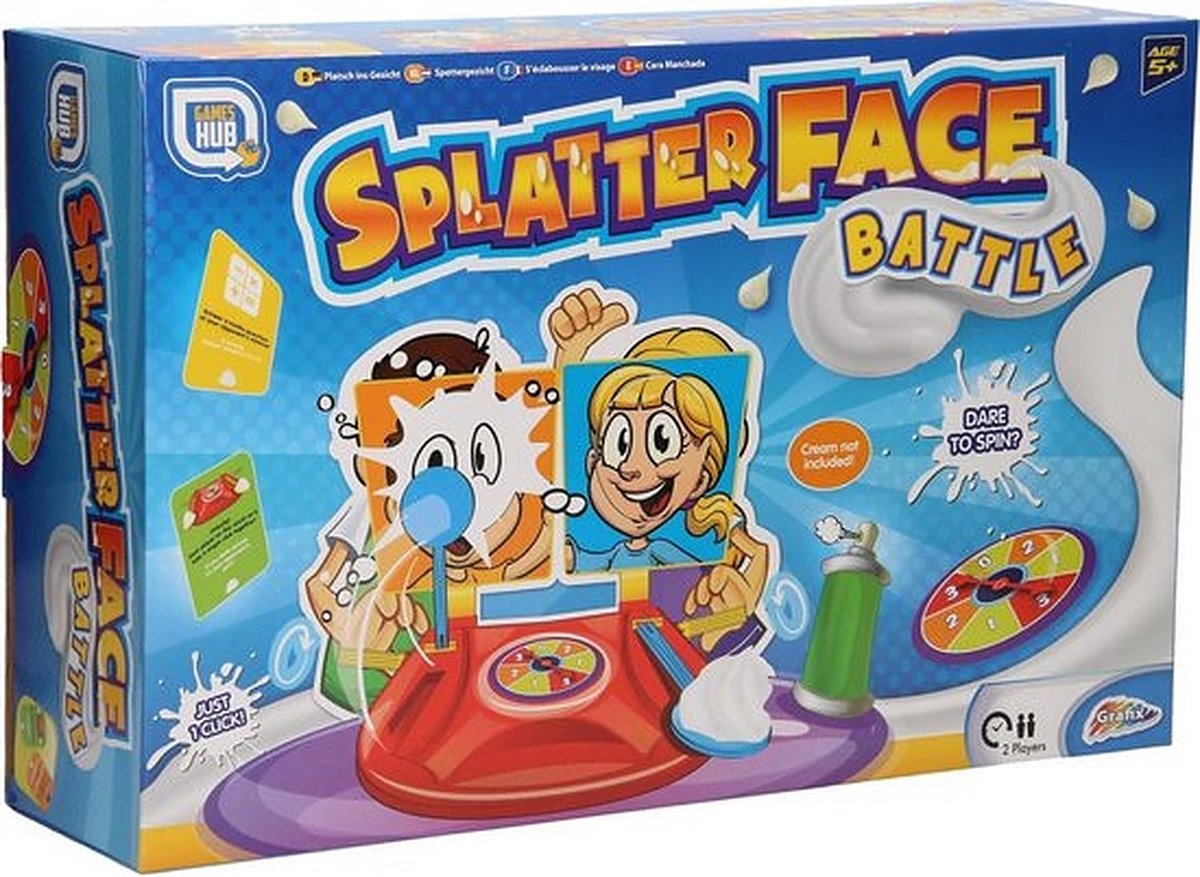 Grafix - Splatter Face - Kinderspel - Slagroomspel - Plezier