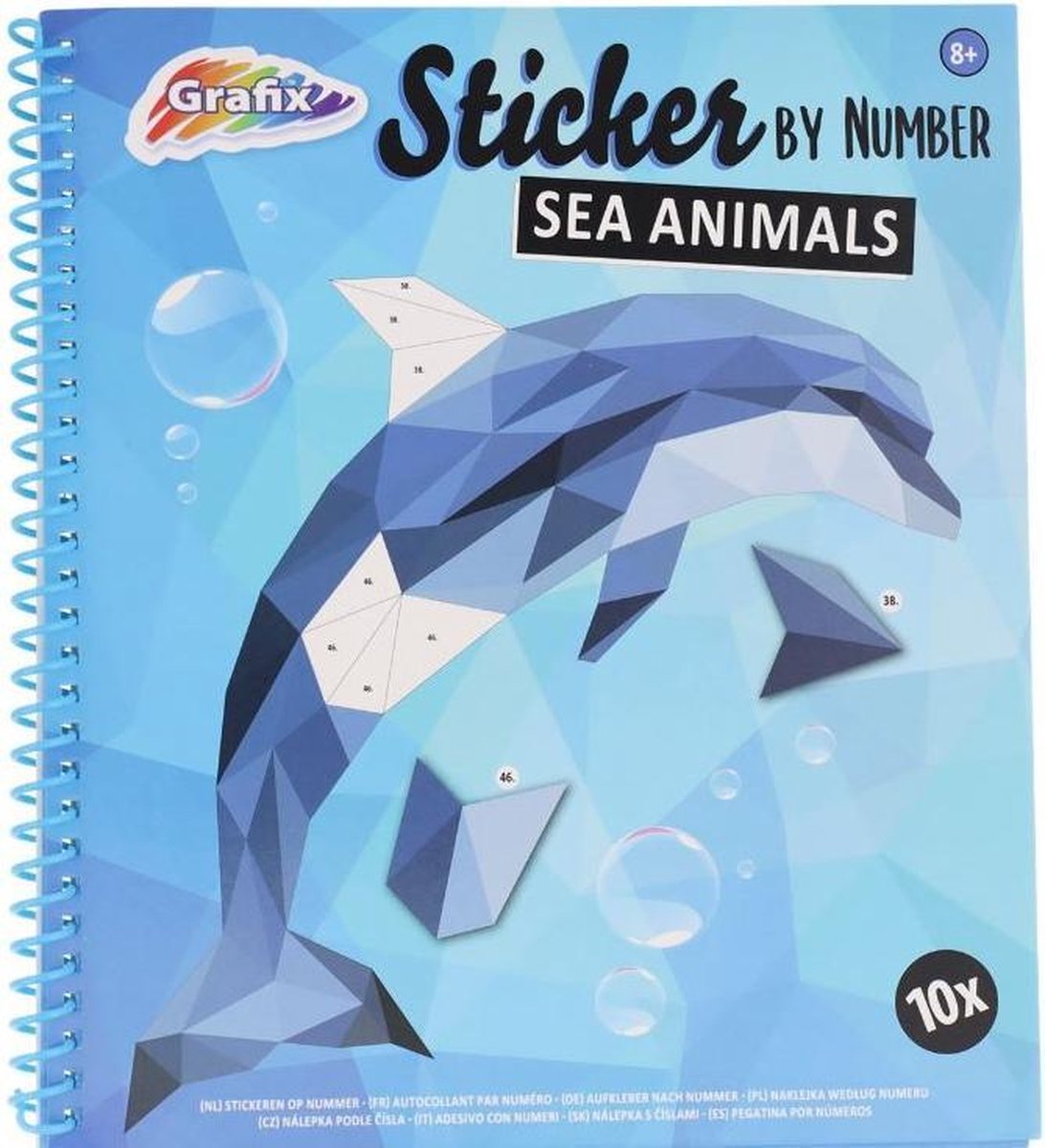   - Stickeren op nummer - Zeedieren - Sticker kinderen - Stickers -   - Knutselen meisjes