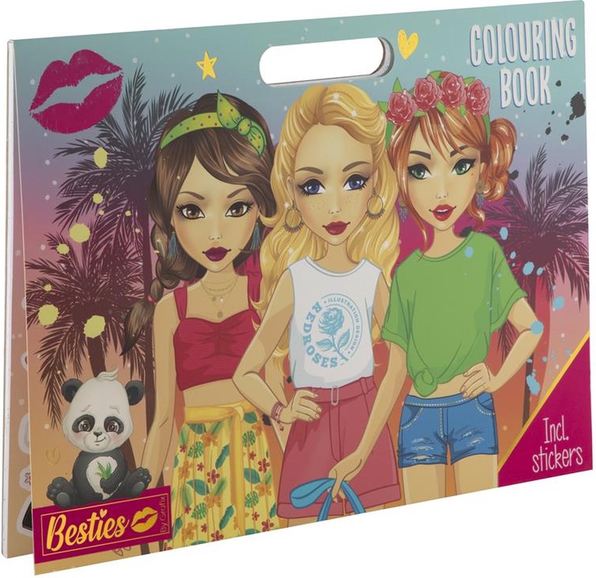 Grafix Besties Kleurboek 26x35,5cm, 25 vel + stickervel