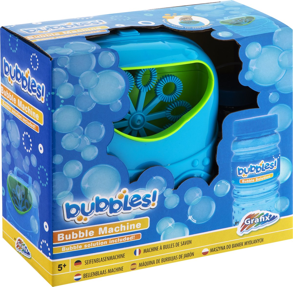   Bubble Machine - Draagbare  machine voor Kinderen met Bubble Solution Inbegrepen - Honderden Bubbels in Verschillende Maten en Vormen - Geschikt voor 5 Jaar en Ouder - Perfect voor Feestjes en Buitenplezier