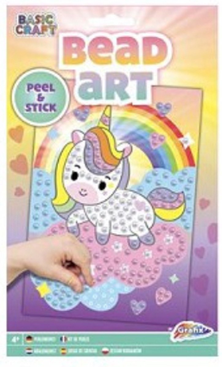 Grafix Diamond Painting Kinderen - Unicorn - Knutselset - Mozaiek Kinderen - Kralen Mozaiek - Knutselen Meisje - Knutselen Jongen - Diamond Painting - Speelset - 3D Stickers - Sticker Mozaiek - Mozaiek Kunst