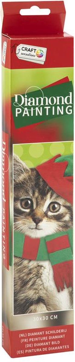 Grafix Diamond Painting kerst kat 30x30