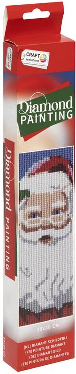 Grafix Diamond painting Kerstman 30x30cm