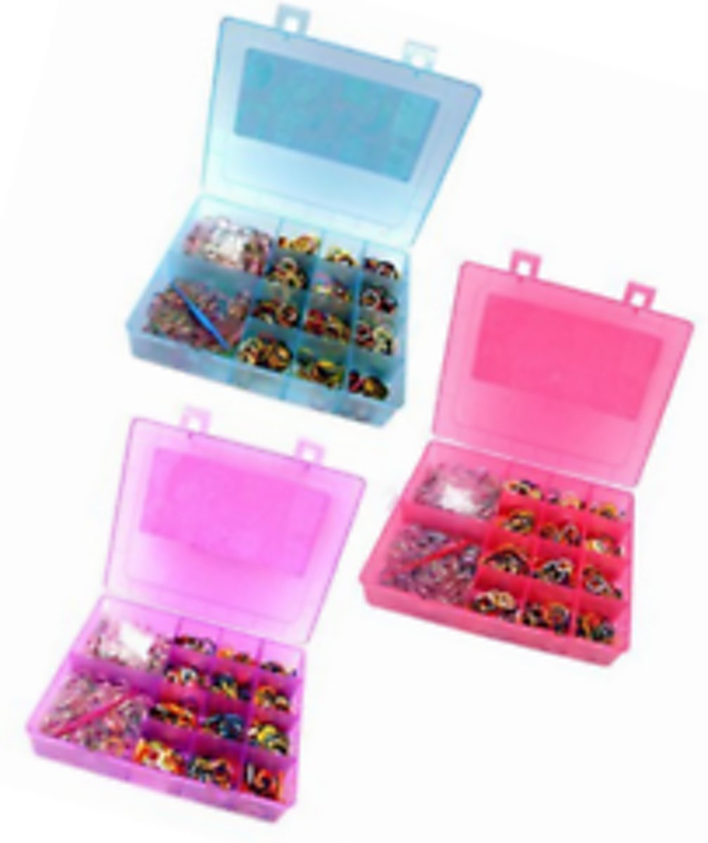 Grafix Loom Box 1000  rainbow en Glitter (Leverbaar in 3 kleuren!)