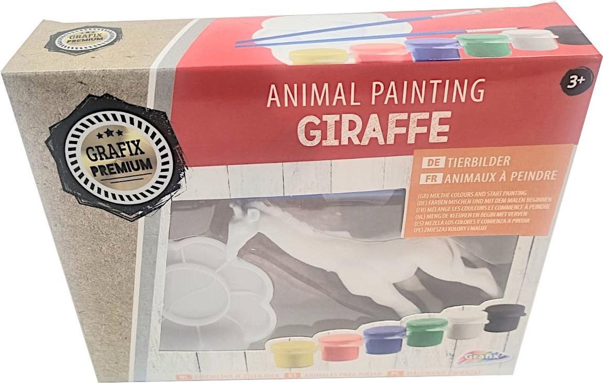 Grafix Schilderset Animal Giraf Junior Wit 10-delig