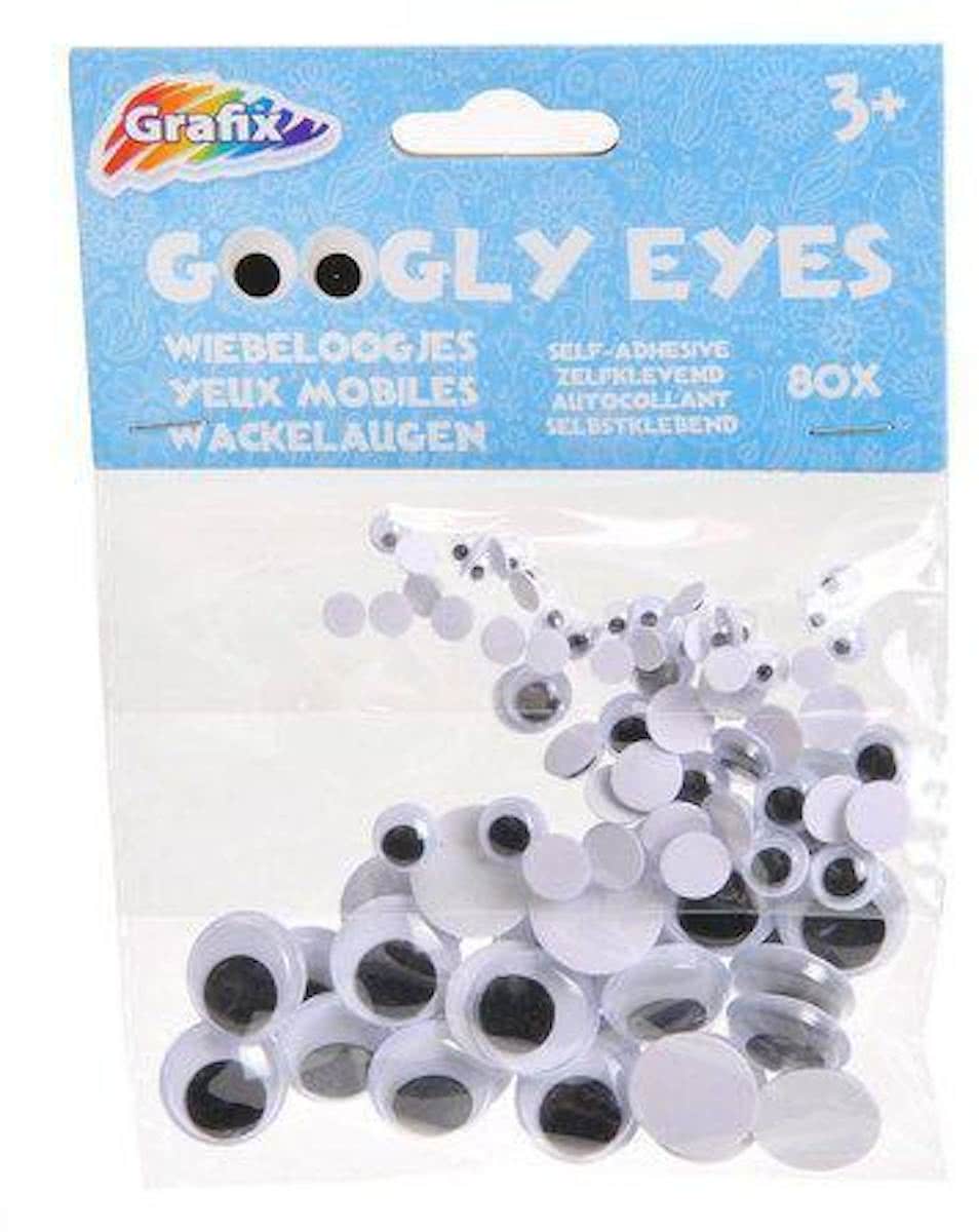 Wiebeloogjes - Sticker - Googly Eyes - Plakoogjes -Plak Oogjes