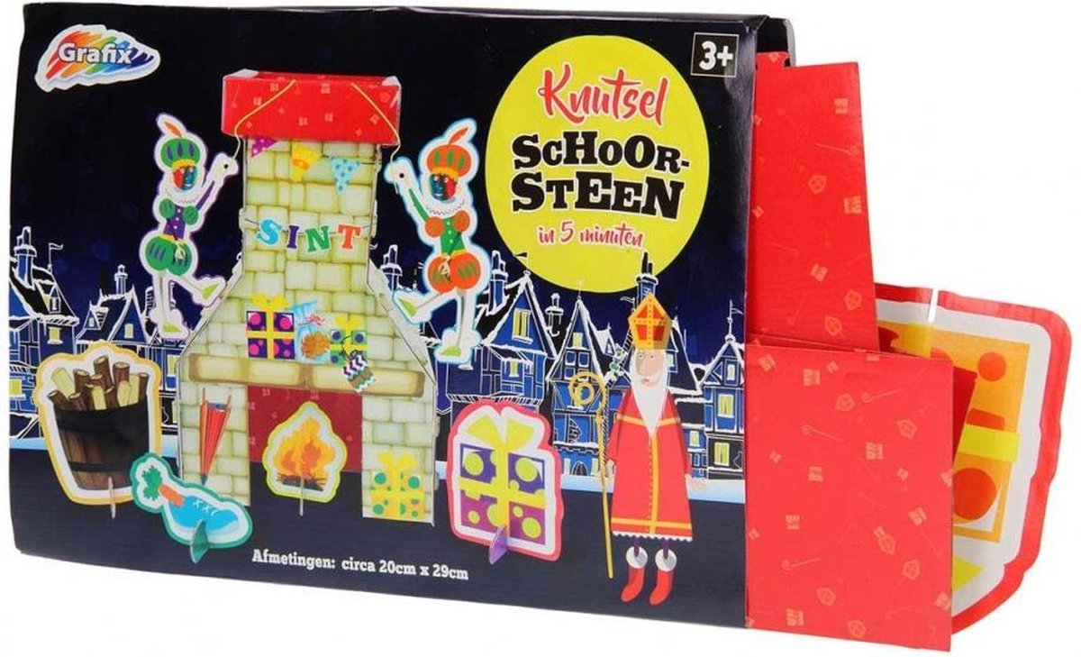 knutselset Schoorsteen junior 20 x 29 cm karton