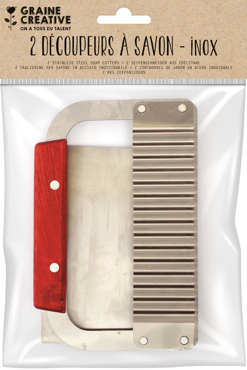   zeepsnijder set glad gecanneleerd DIY 2 stuks.
