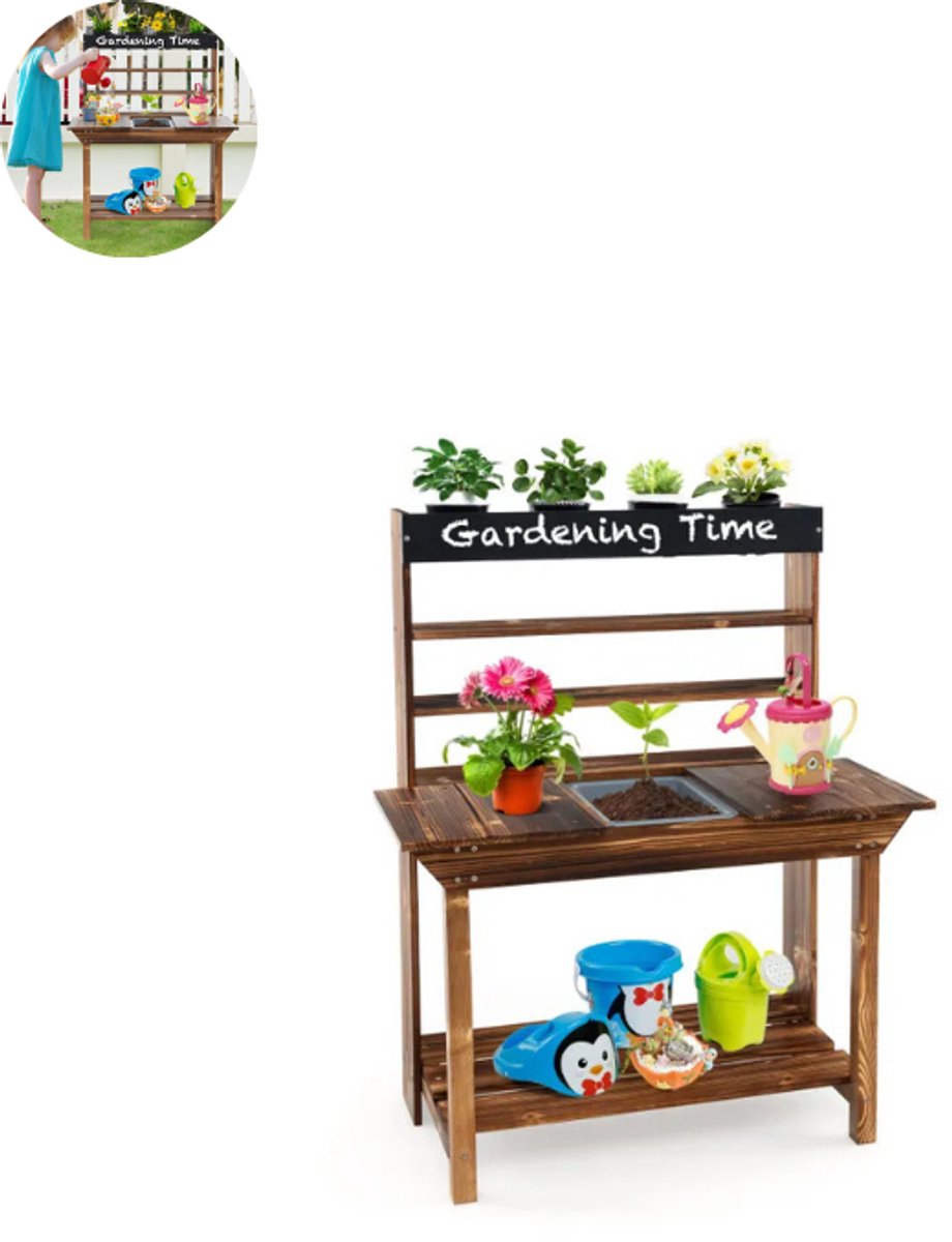 Modderkeuken – Speelkeuken Tuin – Mud Kitchen - Met Wasbak & Opbergruimte – Weerbestendig - Voor kinderen