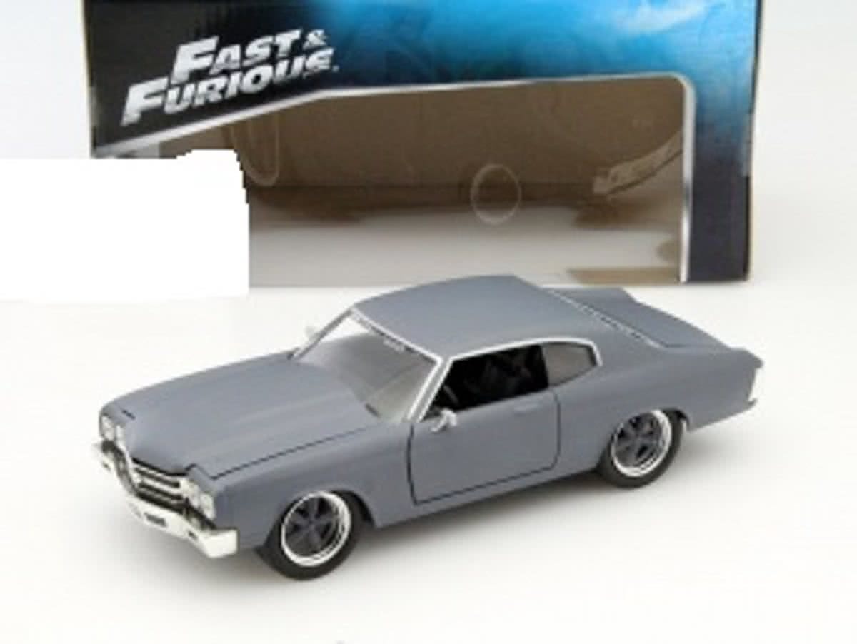 Doms Chevrolet Chevelle SS Fast and Furious mat grijs 1:24 Jada Toys