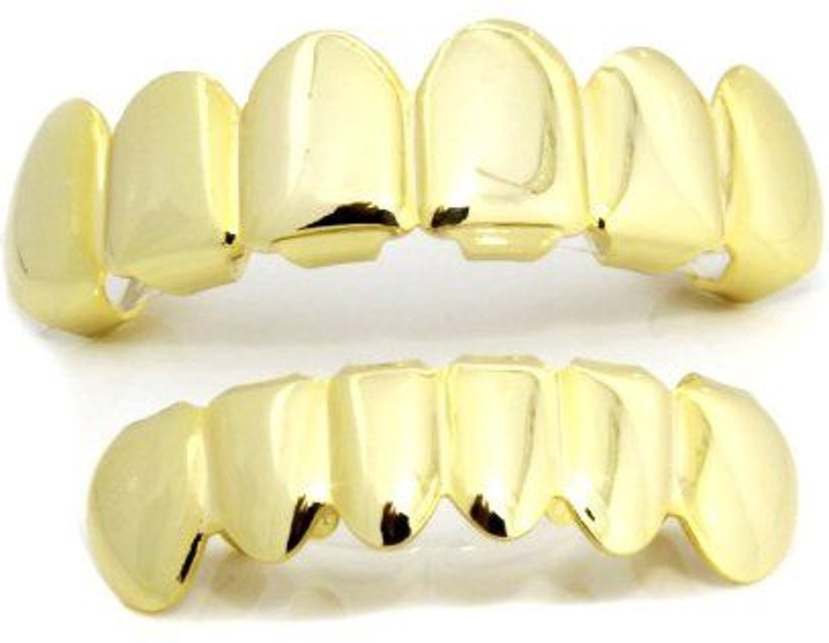 GrillzShop Grillz volledig Goud bovenkant & onderkant SET