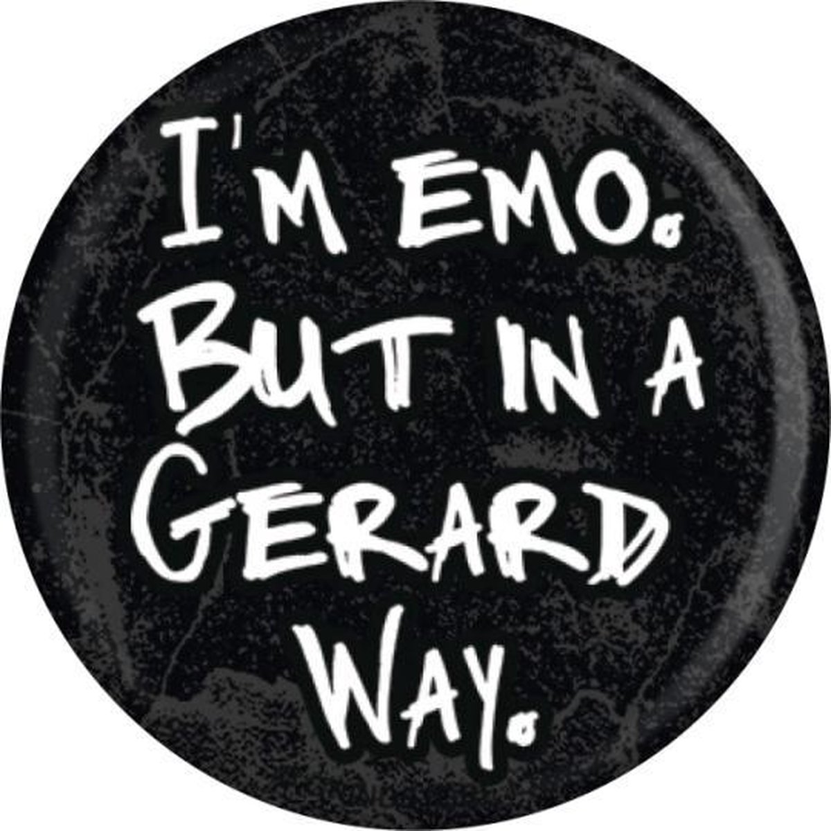 Grindstore Badge/button Im Emo But In A Gerard Way Badge Zwart