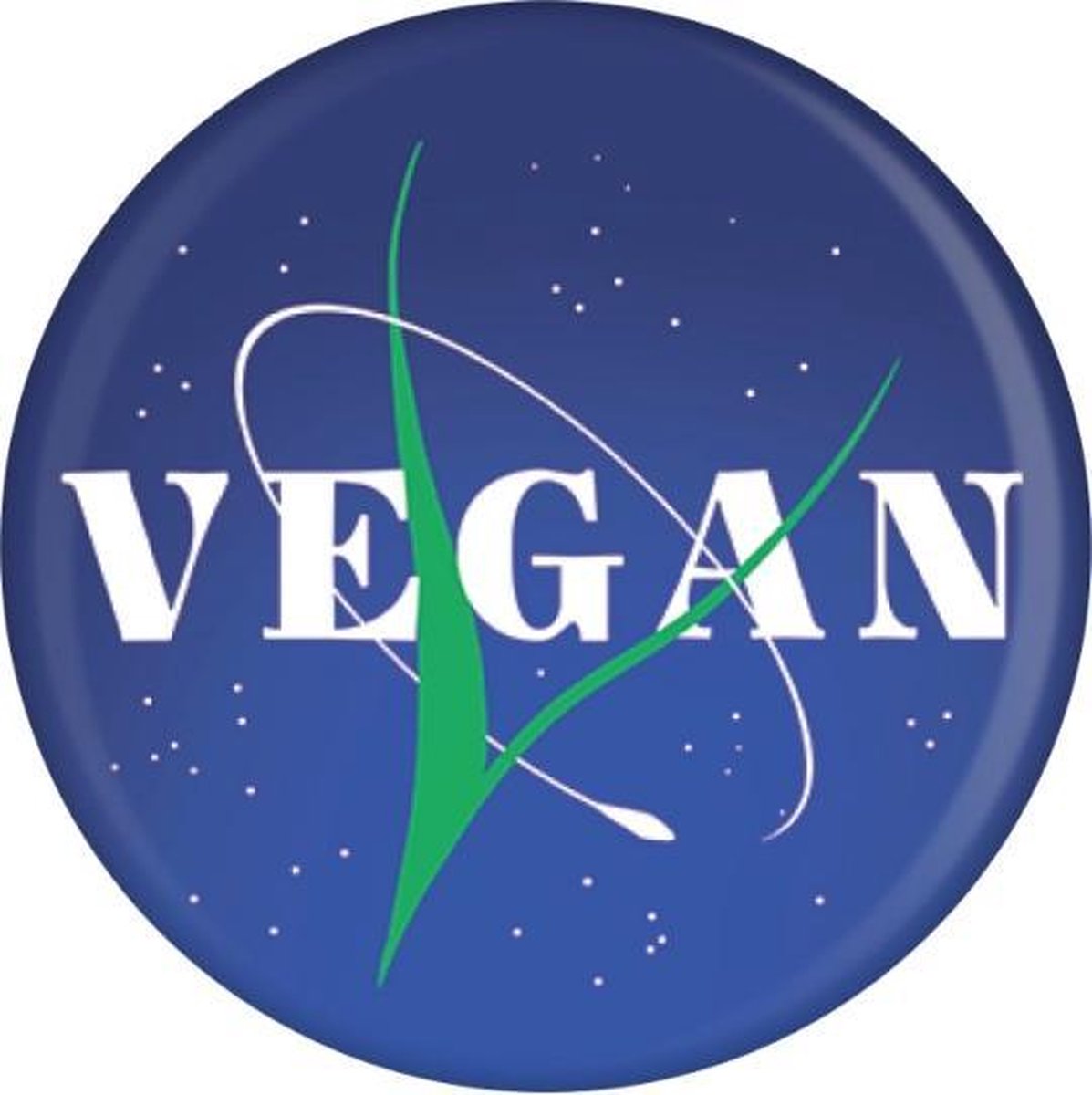 Grindstore Badge/button Vegan Badge Blauw